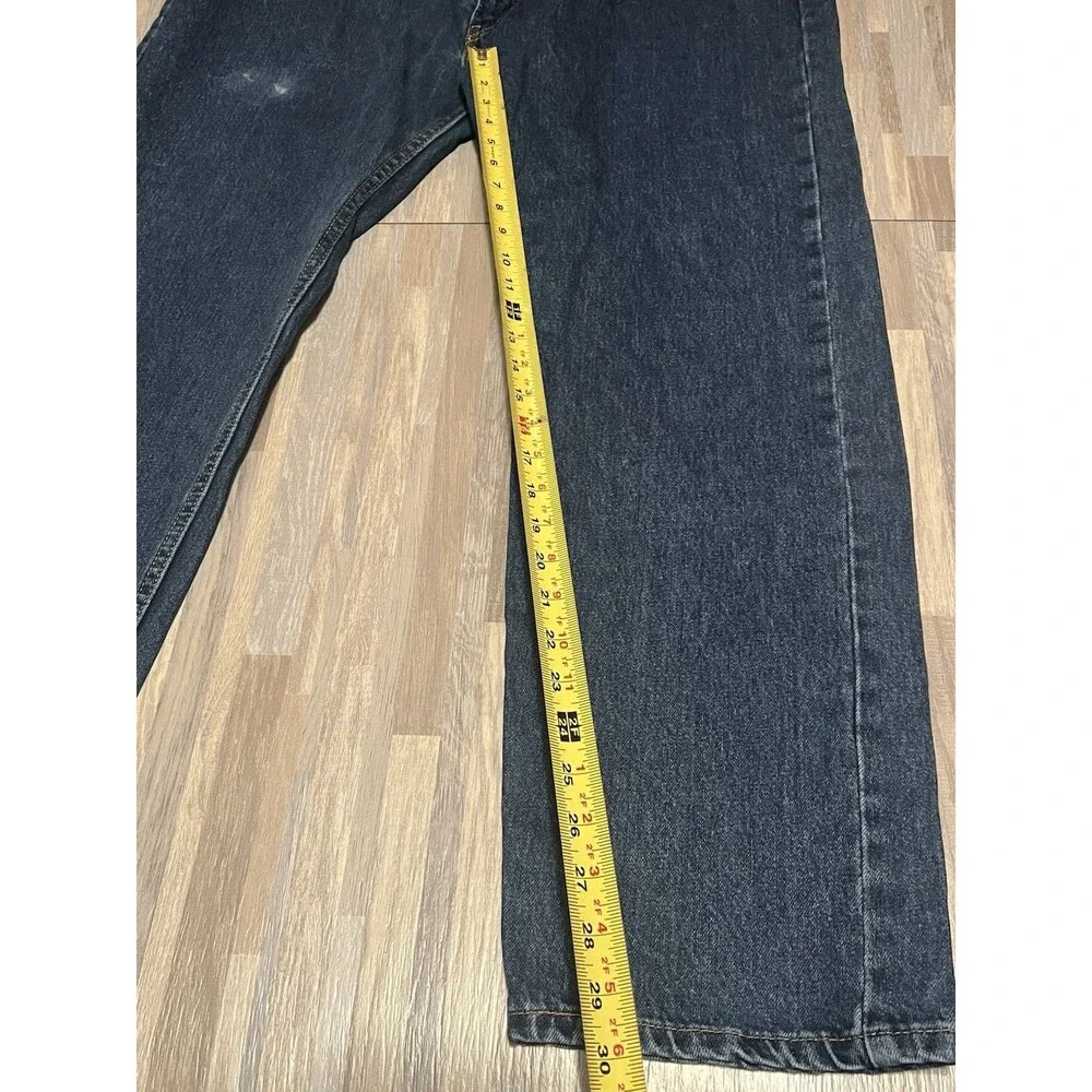 Levis 505 Pants Men's 42 x 30 Blue Denim Jeans Regular Fit Straight Leg Casual